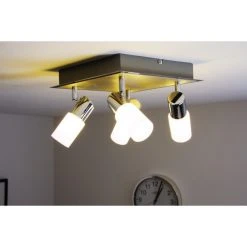Trio Leuchten CLAPTON Deckenleuchte LED Chrom, Aluminium, Edelstahl, 4-flammig -LED Leuchten Verkäufe 2022 trio leuchten clapton deckenleuchte 821430405 do1 5