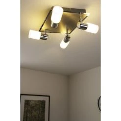 Trio Leuchten CLAPTON Deckenleuchte LED Chrom, Aluminium, Edelstahl, 4-flammig -LED Leuchten Verkäufe 2022 trio leuchten clapton deckenleuchte 821430405 do1 6