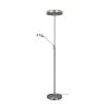 Trio Leuchten Franklin Deckenfluter LED Nickel-Matt, 2-flammig