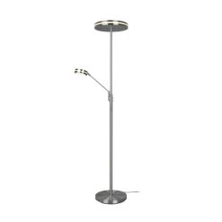 Trio Leuchten Franklin Deckenfluter LED Nickel-Matt, 2-flammig