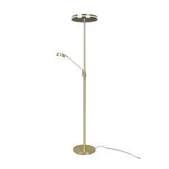 Trio Leuchten Franklin Deckenfluter LED Messing, 2-flammig