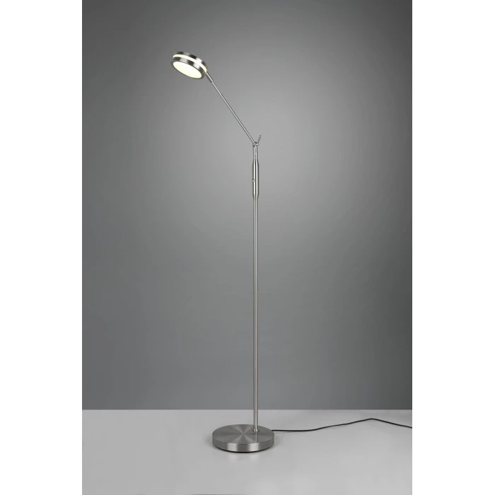 Trio Leuchten Franklin Stehleuchte LED Nickel-Matt, 1-flammig 2 Trio Leuchten Franklin Stehleuchte LED Nickel-Matt, 1-flammig – Bild 2