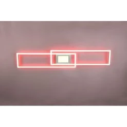 Trio Leuchten Ganado Deckenleuchte LED Nickel-Matt, 2-flammig, Fernbedienung, Farbwechsler -LED Leuchten Verkäufe 2022 trio leuchten ganado deckenleuchte 670710507 10