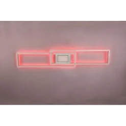 Trio Leuchten Ganado Deckenleuchte LED Nickel-Matt, 2-flammig, Fernbedienung, Farbwechsler -LED Leuchten Verkäufe 2022 trio leuchten ganado deckenleuchte 670710507 14