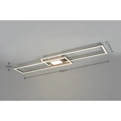 Trio Leuchten Ganado Deckenleuchte LED Nickel-Matt, 2-flammig, Fernbedienung, Farbwechsler -LED Leuchten Verkäufe 2022 trio leuchten ganado deckenleuchte 670710507 19