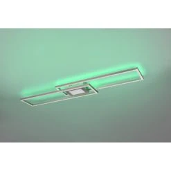 Trio Leuchten Ganado Deckenleuchte LED Nickel-Matt, 2-flammig, Fernbedienung, Farbwechsler -LED Leuchten Verkäufe 2022 trio leuchten ganado deckenleuchte 670710507 2