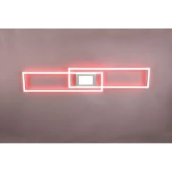 Trio Leuchten Ganado Deckenleuchte LED Nickel-Matt, 2-flammig, Fernbedienung, Farbwechsler -LED Leuchten Verkäufe 2022 trio leuchten ganado deckenleuchte 670710507 6