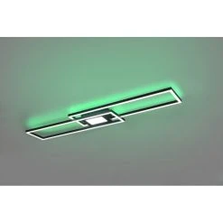 Trio Leuchten Ganado Deckenleuchte LED Schwarz, 2-flammig, Fernbedienung, Farbwechsler -LED Leuchten Verkäufe 2022 trio leuchten ganado deckenleuchte 670710532 13