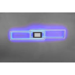 Trio Leuchten Ganado Deckenleuchte LED Schwarz, 2-flammig, Fernbedienung, Farbwechsler -LED Leuchten Verkäufe 2022 trio leuchten ganado deckenleuchte 670710532 17