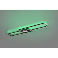 Trio Leuchten Ganado Deckenleuchte LED Schwarz, 2-flammig, Fernbedienung, Farbwechsler -LED Leuchten Verkäufe 2022 trio leuchten ganado deckenleuchte 670710532 3