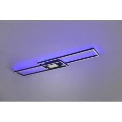 Trio Leuchten Ganado Deckenleuchte LED Schwarz, 2-flammig, Fernbedienung, Farbwechsler -LED Leuchten Verkäufe 2022 trio leuchten ganado deckenleuchte 670710532 4