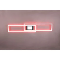 Trio Leuchten Ganado Deckenleuchte LED Schwarz, 2-flammig, Fernbedienung, Farbwechsler -LED Leuchten Verkäufe 2022 trio leuchten ganado deckenleuchte 670710532 7