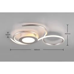 Trio Leuchten Jive Deckenleuchte LED Nickel-Matt, 1-flammig, Fernbedienung -LED Leuchten Verkäufe 2022 trio leuchten jive deckenleuchte 623410207 11