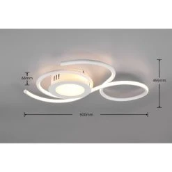 Trio Leuchten Jive Deckenleuchte LED Weiß, 1-flammig, Fernbedienung -LED Leuchten Verkäufe 2022 trio leuchten jive deckenleuchte 623410231 11