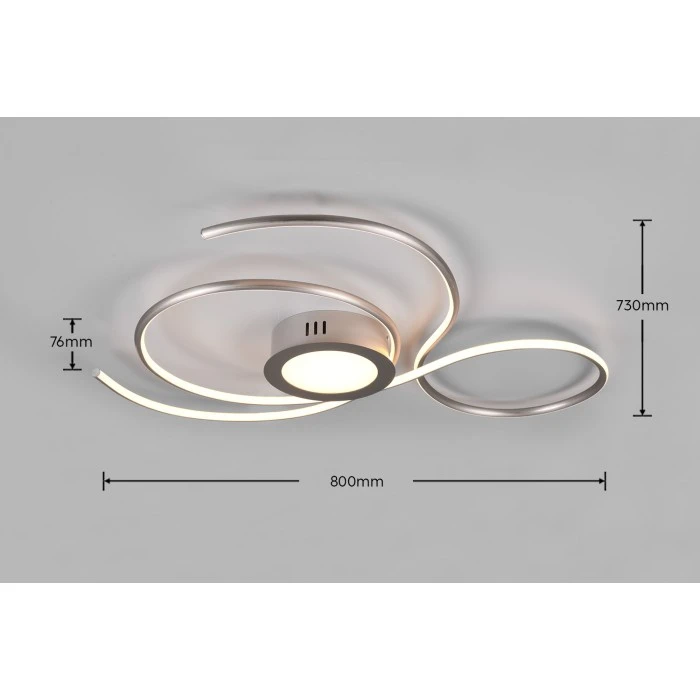 Trio Leuchten JIVE Deckenleuchte LED Nickel-Matt, 1-flammig 12 Trio Leuchten JIVE Deckenleuchte LED Nickel-Matt, 1-flammig – Bild 12