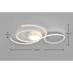 Trio Leuchten Jive Deckenleuchte LED Weiß, 1-flammig, Fernbedienung -LED Leuchten Verkäufe 2022 trio leuchten jive deckenleuchte 623419231 11