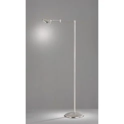 Trio Leuchten KAZAN Stehleuchte LED Nickel-Matt, 1-flammig