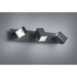 Trio Leuchten LAGOS Wandleuchte LED Schwarz, 3-flammig