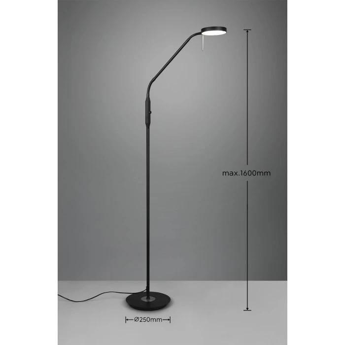 Trio Leuchten Monza Stehleuchte LED Schwarz, 1-flammig 6 Trio Leuchten Monza Stehleuchte LED Schwarz, 1-flammig – Bild 6