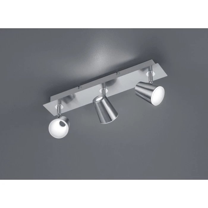 Trio Leuchten NARCOS Strahler LED Nickel-Matt, 3-flammig 2 Trio Leuchten NARCOS Strahler LED Nickel-Matt, 3-flammig – Bild 2
