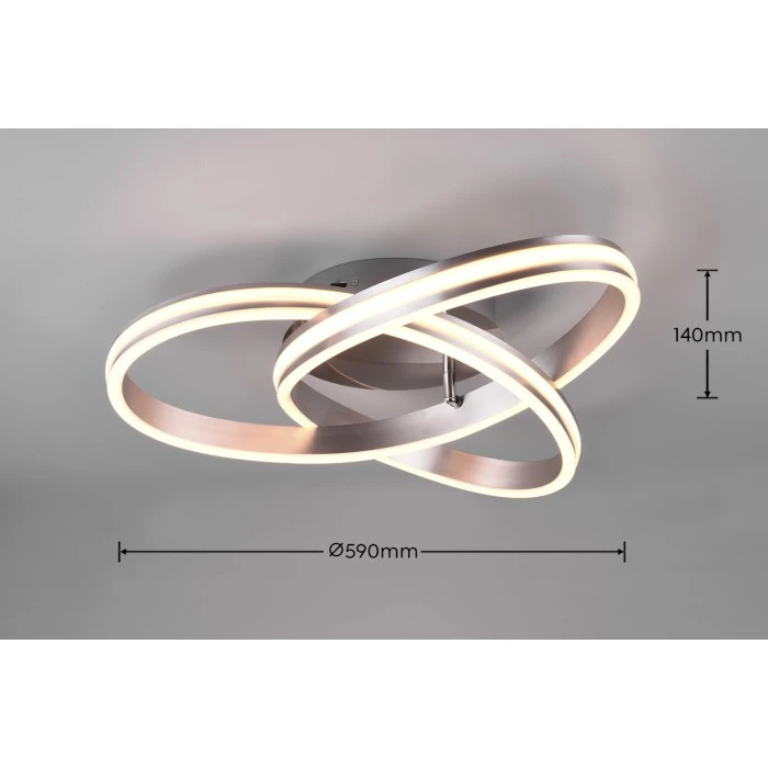 Trio Leuchten NURIA Deckenleuchte LED Nickel-Matt, 1-flammig 4 Trio Leuchten NURIA Deckenleuchte LED Nickel-Matt, 1-flammig – Bild 4