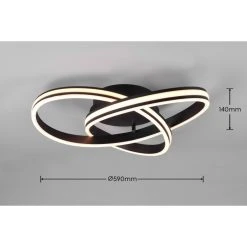 Trio Leuchten NURIA Deckenleuchte LED Schwarz, 1-flammig -LED Leuchten Verkäufe 2022 trio leuchten nuria deckenleuchte 626210132 3