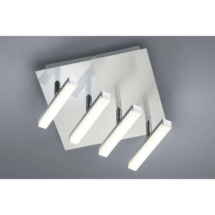 Trio Leuchten OPIUM Deckenleuchte LED Nickel-Matt, 4-flammig 2 Trio Leuchten OPIUM Deckenleuchte LED Nickel-Matt, 4-flammig – Bild 2