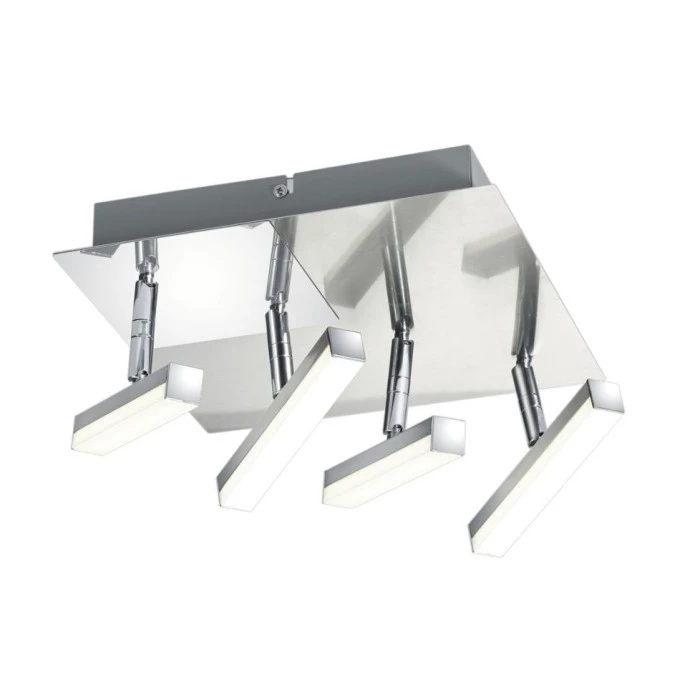 Trio Leuchten OPIUM Deckenleuchte LED Nickel-Matt, 4-flammig 3 Trio Leuchten OPIUM Deckenleuchte LED Nickel-Matt, 4-flammig – Bild 3