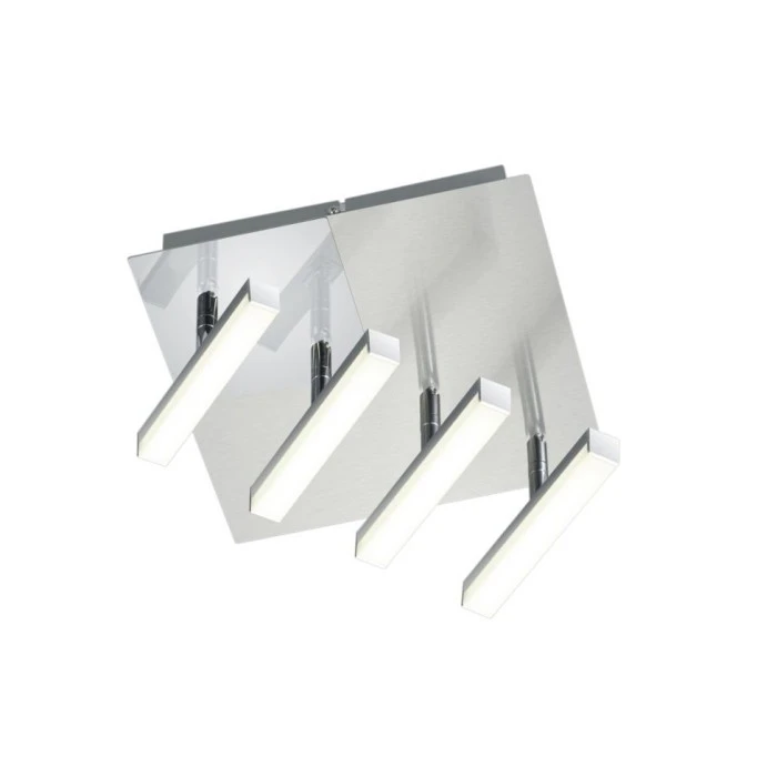 Trio Leuchten OPIUM Deckenleuchte LED Nickel-Matt, 4-flammig 4 Trio Leuchten OPIUM Deckenleuchte LED Nickel-Matt, 4-flammig – Bild 4