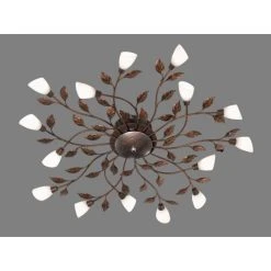 Trio Leuchten REPOSA Deckenleuchte LED Rostfarben, 15-flammig