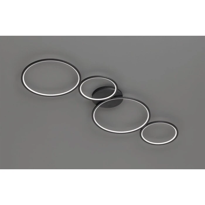 Trio Leuchten RONDO Deckenleuchte LED Schwarz, 1-flammig 3 Trio Leuchten RONDO Deckenleuchte LED Schwarz, 1-flammig – Bild 3