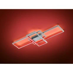 Trio Leuchten THIAGO Deckenleuchte LED Nickel-Matt, 1-flammig, Fernbedienung, Farbwechsler -LED Leuchten Verkäufe 2022 trio leuchten thiago deckenleuchte 652610307 2