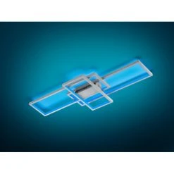 Trio Leuchten THIAGO Deckenleuchte LED Nickel-Matt, 1-flammig, Fernbedienung, Farbwechsler -LED Leuchten Verkäufe 2022 trio leuchten thiago deckenleuchte 652610307 3