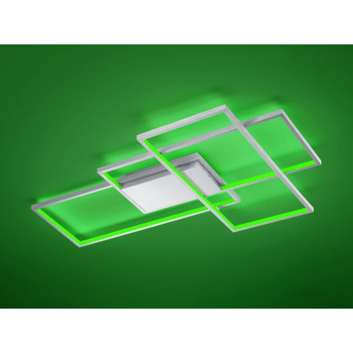 Trio Leuchten Thiago Deckenleuchte LED Nickel-Matt, 1-flammig, Fernbedienung, Farbwechsler 2 Trio Leuchten Thiago Deckenleuchte LED Nickel-Matt, 1-flammig, Fernbedienung, Farbwechsler – Bild 2