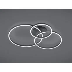 Trio Leuchten Winona Deckenleuchte LED Schwarz, 2-flammig, Fernbedienung, Farbwechsler -LED Leuchten Verkäufe 2022 trio leuchten winona deckenleuchte 670810632 3