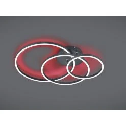 Trio Leuchten Winona Deckenleuchte LED Schwarz, 2-flammig, Fernbedienung, Farbwechsler -LED Leuchten Verkäufe 2022 trio leuchten winona deckenleuchte 670810632 5