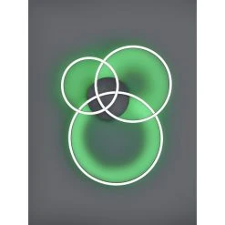 Trio Leuchten Winona Deckenleuchte LED Schwarz, 2-flammig, Fernbedienung, Farbwechsler -LED Leuchten Verkäufe 2022 trio leuchten winona deckenleuchte 670810632 6