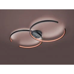 Trio Leuchten WIZ CITIZEN Deckenleuchte LED Schwarz, 2-flammig, Fernbedienung, Farbwechsler -LED Leuchten Verkäufe 2022 trio leuchten wiz citizen deckenleuchte 651110232 3