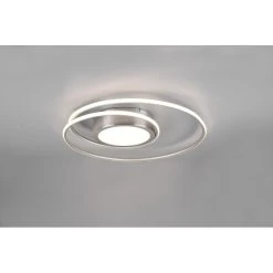 Trio Leuchten Yava Deckenleuchte LED Nickel-Matt, 1-flammig, Fernbedienung