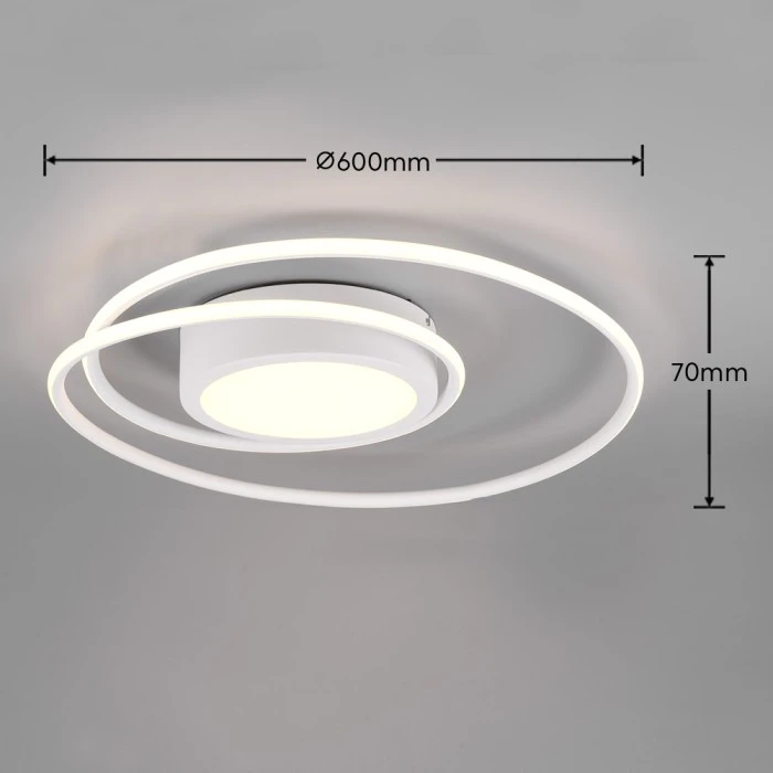 Trio Leuchten Yava Deckenleuchte LED Weiß, 1-flammig, Fernbedienung 4 Trio Leuchten Yava Deckenleuchte LED Weiß, 1-flammig, Fernbedienung – Bild 4