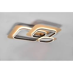 Trio Leuchten Trio Lugo Deckenleuchte LED Schwarz-Gold, 1-flammig