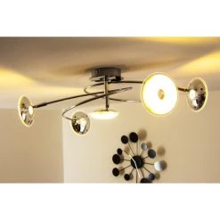 Trio Leuchten Trio PILATUS Deckenleuchte LED Chrom, 5-flammig -LED Leuchten Verkäufe 2022 trio pilatus deckenleuchte 675910506 10
