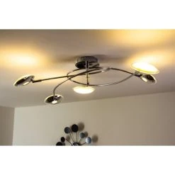 Trio Leuchten Trio PILATUS Deckenleuchte LED Chrom, 5-flammig -LED Leuchten Verkäufe 2022 trio pilatus deckenleuchte 675910506 11