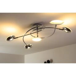 Trio Leuchten Trio PILATUS Deckenleuchte LED Chrom, 5-flammig -LED Leuchten Verkäufe 2022 trio pilatus deckenleuchte 675910506 12