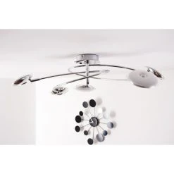 Trio Leuchten Trio PILATUS Deckenleuchte LED Chrom, 5-flammig -LED Leuchten Verkäufe 2022 trio pilatus deckenleuchte 675910506 17