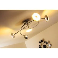 Trio Leuchten Trio PILATUS Deckenleuchte LED Chrom, 5-flammig -LED Leuchten Verkäufe 2022 trio pilatus deckenleuchte 675910506 3