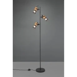 Trio Leuchten Trio Tosh Stehleuchte LED Schwarz, 3-flammig