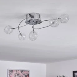 Hofstein Tucur&uacute; Deckenleuchte LED Chrom, 5-flammig -LED Leuchten Verkäufe 2022 tucuru deckenleuchte h3398029 4