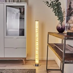 Hofstein Tumurora Stehleuchte LED Chrom, 1-flammig, Fernbedienung -LED Leuchten Verkäufe 2022 tumurora stehleuchte h3392980 10