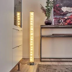 Hofstein Tumurora Stehleuchte LED Chrom, 1-flammig, Fernbedienung -LED Leuchten Verkäufe 2022 tumurora stehleuchte h3392980 12